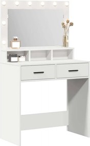 vidaXL Τραπέζι περιποίησης Λευκό 79 x 41 x 135 εκ. Επεξεργασμένο ξύλο