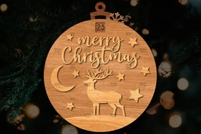 Σετ των 3 Intra απο ξύλο plywood 3mm-4mm πάχος Χριστουγεννιάτικο στολίδι αντίστροφης μέτρησης Δίασταση 8x8 cm INTRAFABR-107492201