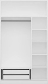 Τριφυλλη Ντουλαπα Λευκο KALEO 235 52x45x210