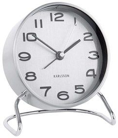 Ρολόι Επιτραπέζιο - Ξυπνητήρι Classical Numbers KA5763SI 9,5x7cm Silver Karlsson Steel