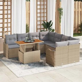 vidaXL Σετ Καναπέ Κήπου 7 pcs μπεζ και ανοιχτό γκρι 100 x 55 x 73 εκ