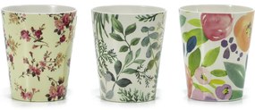 Ποτήρι Flowers 32cl Φ8.5x10cm Σε 3 Σχέδια
