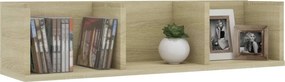 vidaXL Ράφι Τοίχου για CD Sonoma Δρυς 75 x 18 x 18 εκ. από Επεξ. Ξύλο