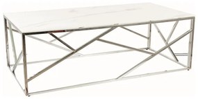ŁAWA ESCADA A II BIAŁY EFEKT MARMURU/SREBRNY 120X60 DIOMMI-80-2756