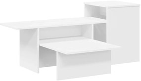 vidaXL Τραπέζι κονσόλας Λευκό 80 x 50 x 225 εκ Επεξεργασμένο ξύλο