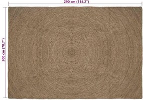 vidaXL Χαλιά χώρου Γκρι 200 x 290 εκ. Γιούτα