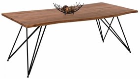 Τραπέζι Rio HM8181.11 Από Μασίφ Ξύλο Ακακίας 200Χ96Χ76cm Natural Metal,Wood