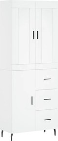 vidaXL Ντουλάπι Λευκό 69,5x34x180 εκ. από Επεξεργασμένο Ξύλο