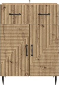 vidaXL Πλαϊνό γραφείο Artisan Δρυς 66 x 34,5 x 89,5 εκ