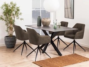 Σετ τραπεζαρίας Oakland 659, 76x100x200cm, Αριθμός θέσεων: 4, Γωνιακό, Στυλ: Μοντέρνο | Epipla1.gr