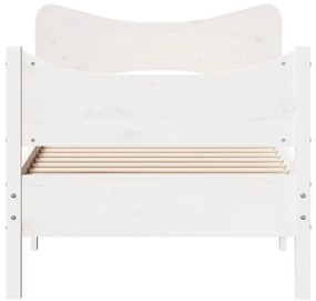 vidaXL Σκελετός Κρεβατιού Χωρίς Στρώμα Λευκό 100x200 εκ. Μασίφ Πεύκο