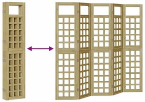 vidaXL Οθόνη Ιδιωτικότητας Μέλι Καφέ 200 x 180 cm Στερεό ξύλο πεύκου