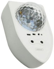 Star Projector Διακοσμητικό Φωτιστικό με Φωτισμό RGB Party Light LED Μπαταρίας σε Λευκό Χρώμα