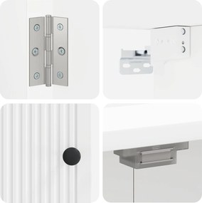 vidaXL Ντουλάπα Πινάκων Βελών EDE Λευκό 52,5 x 10,5 x 53,5 εκ.