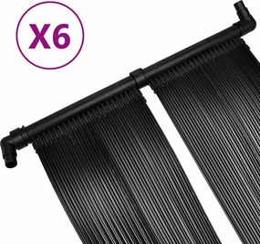 vidaXL Θερμαντικά Πισίνας Ηλιακά 6 τεμ. 80 x 620 εκ.