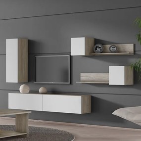 Intrahome Σύνθεση σαλονιού "SMART 6A" σε χρώμα σταχτί-λευκό Intrahomesa-00652660