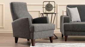 Wing Chair Kana Bergere - Dark Grey Dark Grey