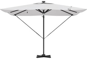 vidaXL Ομπρέλα Roma με LEDs Σαμπανί 286x285x270 εκ. Αλουμίνιο