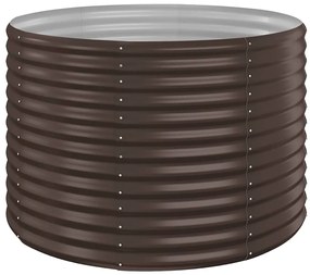 vidaXL Ζαρντινιέρα Καφέ 100x100x68 εκ. Γαλβανισμένος χάλυβας
