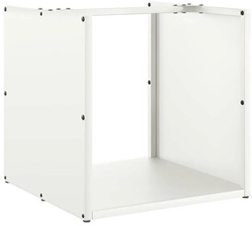vidaXL Ράφι Καυσόξυλων Λευκό 40x40x40 εκ. Χάλυβας ψυχρής έλασης
