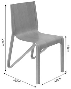 Καρέκλα Artur φυσικό δρυς ξύλο 45x55x79εκ 45x55x79 εκ.