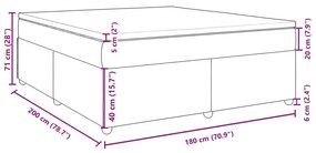 ΚΡΕΒΑΤΙ BOXSPRING ΜΕ ΣΤΡΩΜΑ ΚΡΕΜ 180X200 ΕΚ. ΥΦΑΣΜΑΤΙΝΟ 3285399