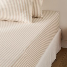 Σεντόνι με λάστιχο από βαμβάκι, ύψος 30 εκ., Soizic μπεζ