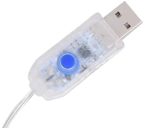 vidaXL Λαμπάκια σε Σχήμα Αστέρι & Φεγγάρι Μπλε Χειριστ. 345 LED
