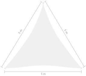 Πανί Σκίασης Τρίγωνο Λευκό 5 x 5 x 5 μ. από Ύφασμα Oxford - Λευκό