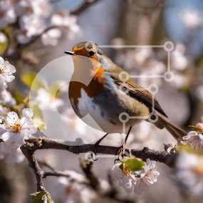 Intra Συλλεκτικό Ξύλινο Παζλ Plywood 4mm - Μικρό πουλί σκαρφαλωμένο σε κλαδί βελανιδιάς Σε Ξύλινο Κουτί - Διαστάσεις: 10x10 cm – 25 κομμάτια