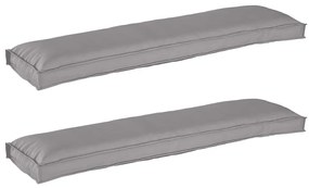 vidaXL Μαξιλάρια Παλέτας για Παγκάκι 2 τμχ Γκρι 150 x 40 x 8 cm από Oxford Ύφασμα