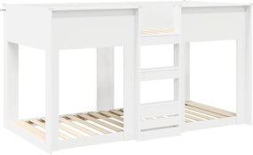 vidaXL Κρεβάτι Κουκέτα για Παιδιά Λευκό 100 x 200 cm