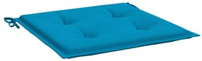vidaXL Μαξιλάρια Καρέκλας Κήπου 2 τεμ. Μπλε 50x50x3 εκ. Oxford Ύφασμα