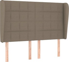 vidaXL Κρεβάτι Boxspring με Στρώμα Taupe 140x200 εκ. Υφασμάτινο