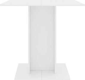 vidaXL Τραπεζαρία Λευκή 80 x 80 x 75 εκ. από Επεξ. Ξύλο