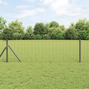 vidaXL Ευρωπαϊκή Στήριξη Φράχτη 25 x 0,4 m PVC-Επικαλυμμένο Ατσάλι