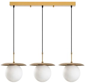 Φωτιστικό Οροφής - Ράγα Anemon 521SHN3451 100x30x110cm 3xE27 40W Gold Opviq