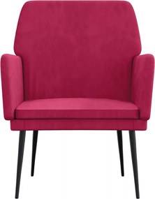 vidaXL Πολυθρόνα Μπορντό 62 x 79x 79 εκ. Βελούδινη