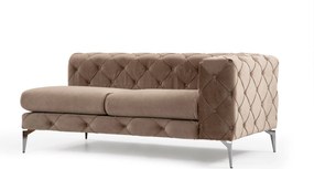 Τετραθέσιος Καναπές Σκούρο Κρέμ COMO 90x344x72