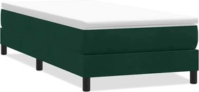 vidaXL Box Spring Κρεβάτι χωρίς στρώμα Σκούρο πράσινο Βελούδινο
