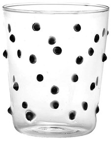 Ποτήρι Νερού Party PY00102 450ml Black-Clear Zafferano Glass