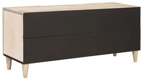 vidaXL Ντουλάπι TV με ράφι Λευκό 105 x 33 x 46 εκ Μασίφ ξύλο μάνγκο