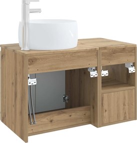 vidaXL Σετ Επίπλων Μπάνιου 2 τμχ. Artisan Δρυς Επεξεργασμένο Ξύλο
