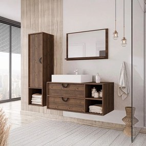 Σετ μπάνιου Lazienka 14-Καρυδί Σκούρο