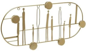 Κρεμάστρα Τοίχου 3-70-874-0122 52x5x25cm Gold Inart Metal