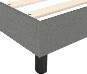 vidaXL Κρεβάτι Boxspring με Στρώμα Σκούρο Γκρι 90x190 εκ. Υφασμάτινο