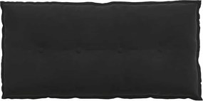 vidaXL Μαξιλάρι Πλάτης Μαύρο 100 x 50 cm Υφασμάτινο Κορντουρά