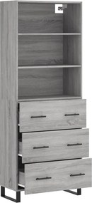 vidaXL Ντουλάπι Γκρι Sonoma 69,5 x 34 x 180 εκ. Επεξεργασμένο Ξύλο