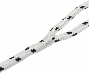 vidaXL Σχοινί Boat 10 mm 12 m Λευκό και Μαύρο Πολυεστέρας