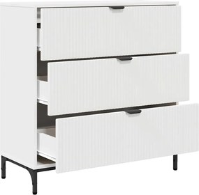 vidaXL Πλαϊνό γραφείο Λευκό 79,5 x 33 x 82 εκ Επεξεργασμένο ξύλο